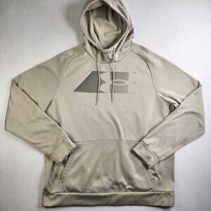 Under Armour Men's Beige Size XL Fleece Hoodie Pullover Graphic Print Pocket